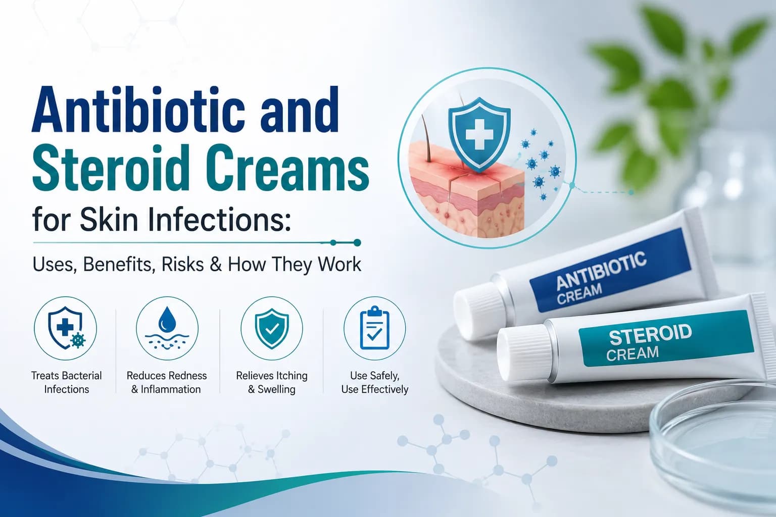 Antibiotic and Steroid Creams for Skin Infections Uses, Benefits, Risks & How They Work