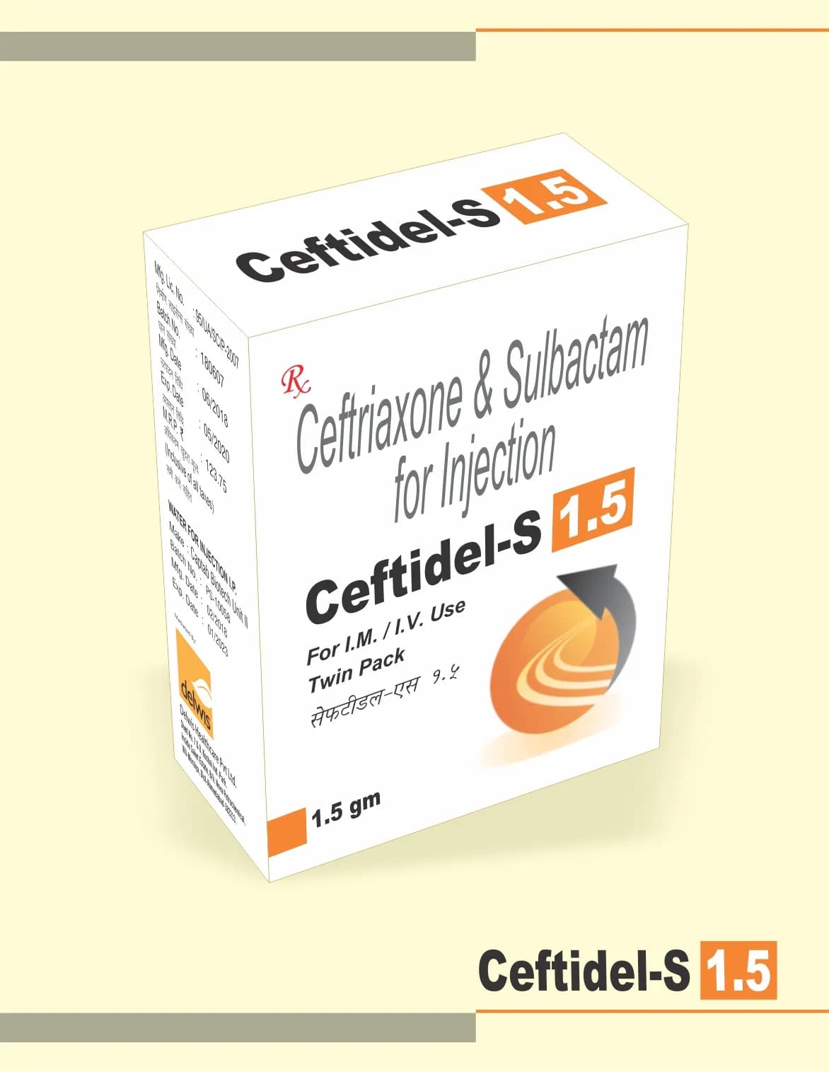 Ceftidel - S 1.5gm product image